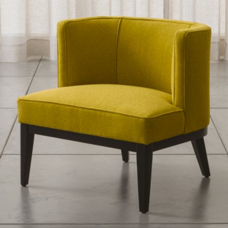 Grayson Mustard Yellow Accent Chair Reviews Crate And Barrel