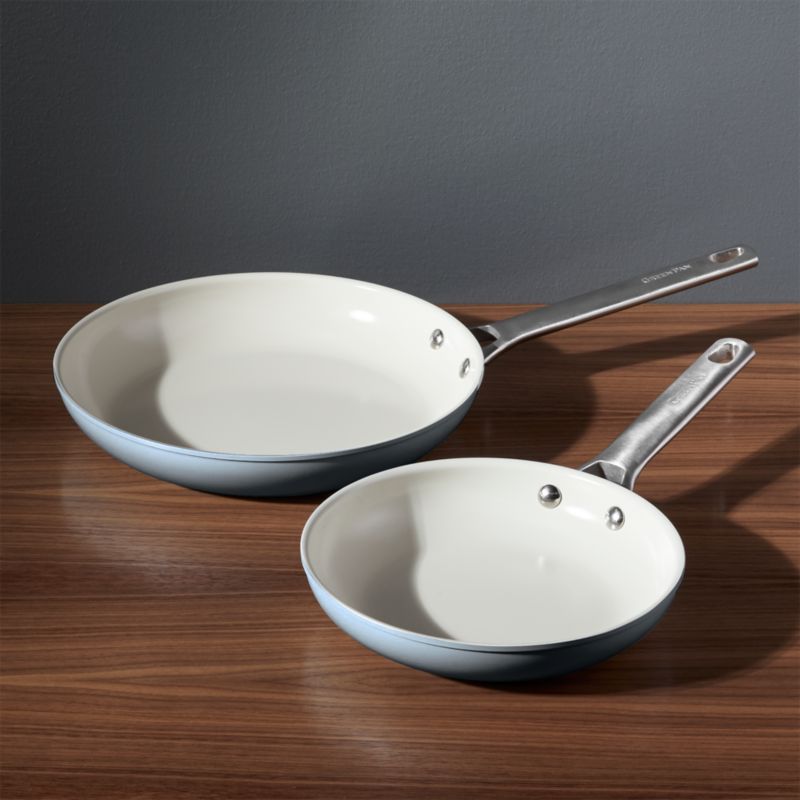 GreenPan Padova Ceramic Nonstick Fry Pan Set + Reviews | Crate and Barrel