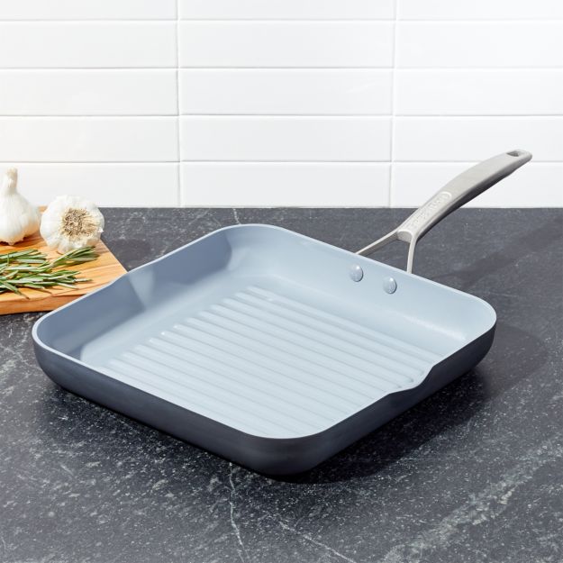 GreenPan Paris Pro HardAnodized 11" Square Grill Pan + Reviews Crate