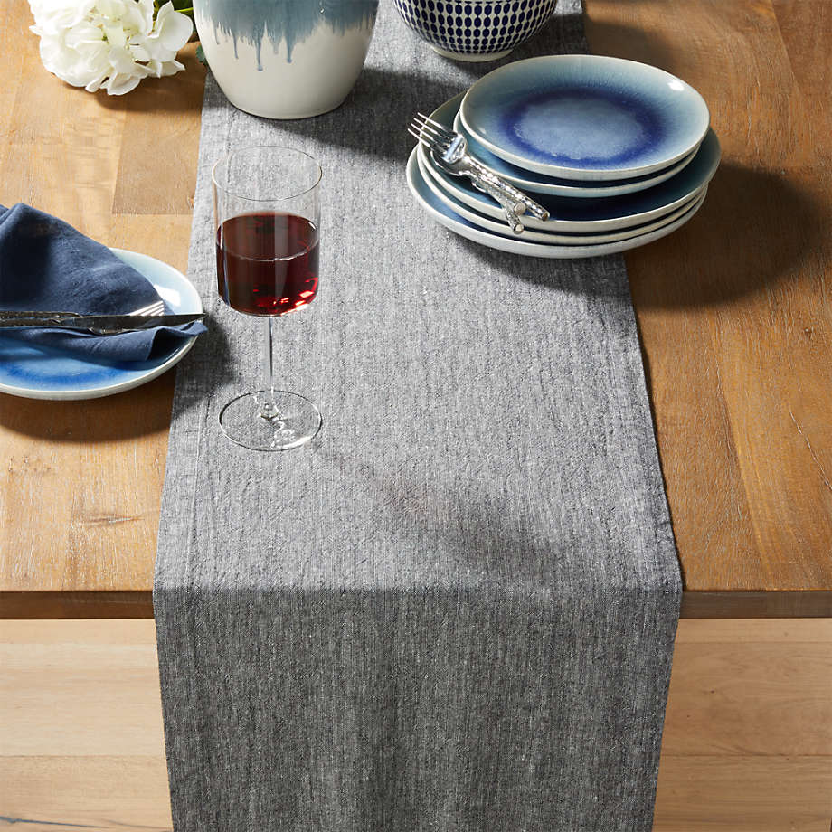Grey Chambray Table Runner