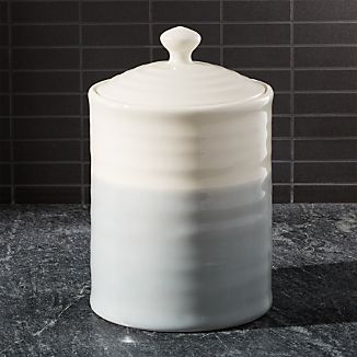 Kitchen Canisters Crate And Barrel Grey Dip Large Kitchen Canister
