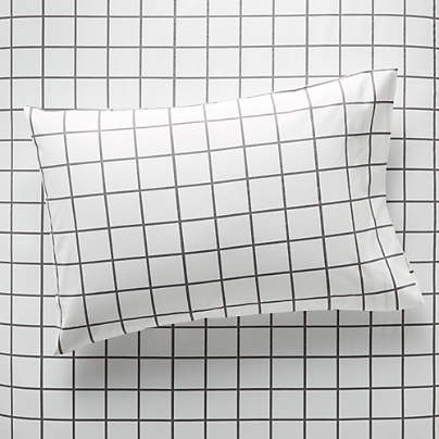 Organic Grey Grid Sheet Set Crate And Barrel - Black And White Square Grid Bedding Organic Grey Grid Sheet Set Crate And Barrel - Black And White Square Grid Bedding