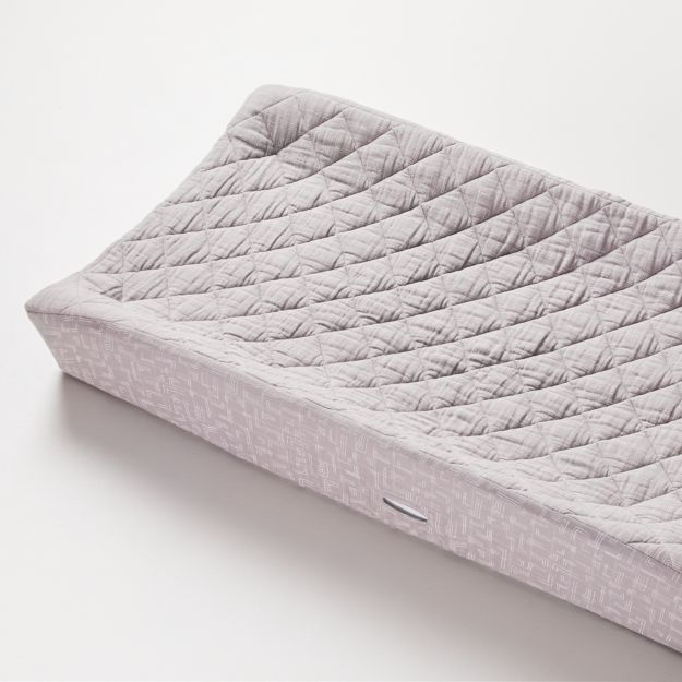 Grey Muslin Changing Pad Cover Crate and Barrel