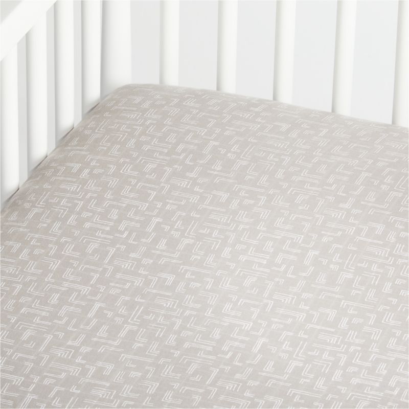 Organic Grey Muslin Crib Fitted Sheet Crate And Barrel Canada