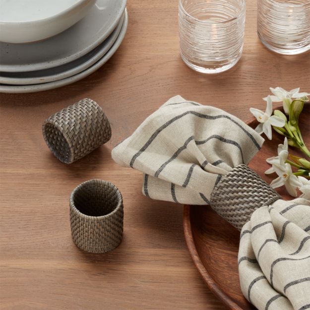 Artesia Grey Napkin Ring in Napkin Rings & Place Card Holders + Reviews