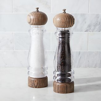 Salt And Pepper Shakerills Crate Barrel Grey Wash Salt And Pepper Mills
