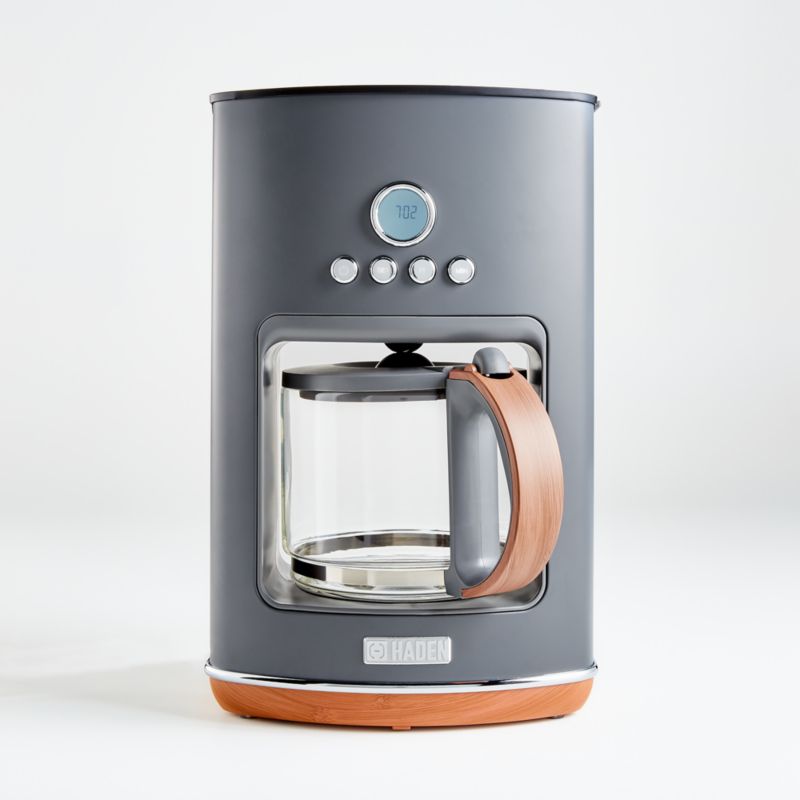 Haden Pebble Grey Drip Dorchester Coffee Maker + Reviews | Crate and
