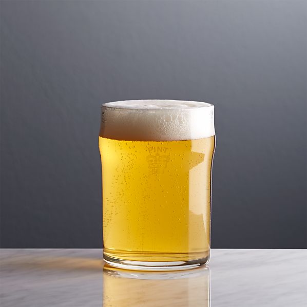 Pint And Half Pint Glasses With Crown Crate And Barrel