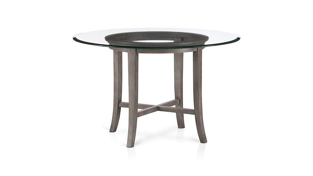 Halo Grey Round Dining Table With 42 Glass Top Reviews Crate Halo Grey Round Dining Table With 42 Glass Top Reviews Crate And Barrel