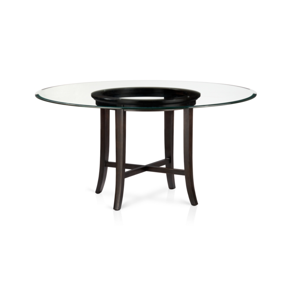 Halo Ebony Dining Table with 60 Glass Top Available in Dark $649.00