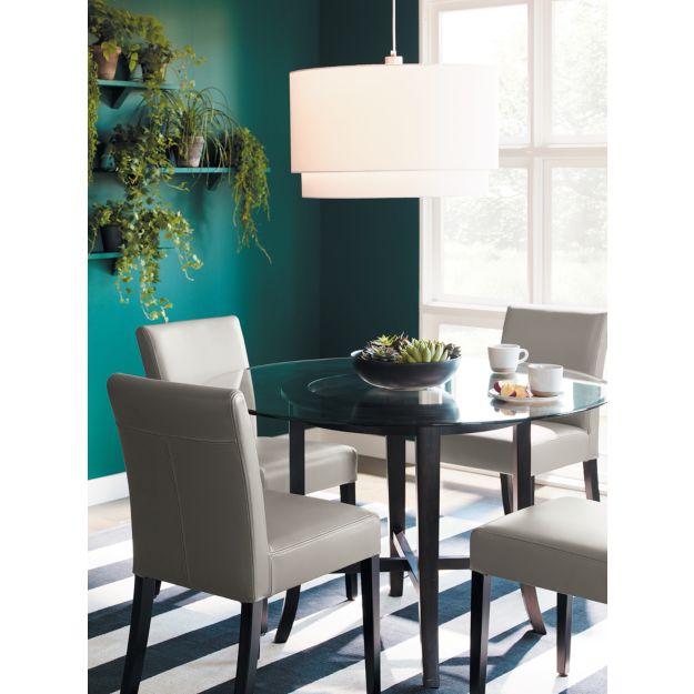 Olin Black Striped Cotton Dhurrie 8'x10' Rug Crate and Barrel