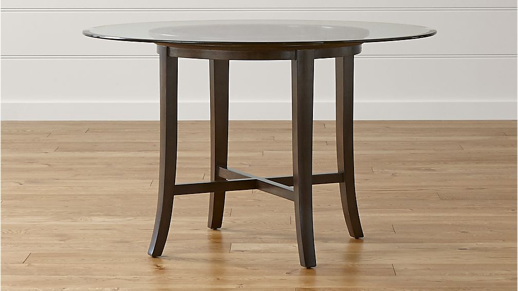 Halo Ebony Round Dining Table With 48 Gl Top Reviews Crate Halo Ebony Round Dining Table With 48 Gl Top Reviews Crate And Barrel