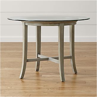 Small Dining Tables Crate And Barrel Halo Grey Round Dining Table With 42 Gl Top