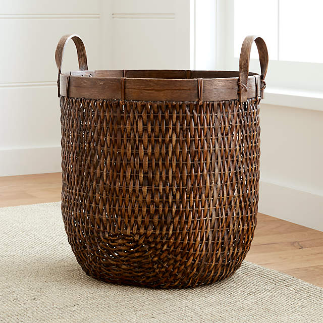 large wicker toy box