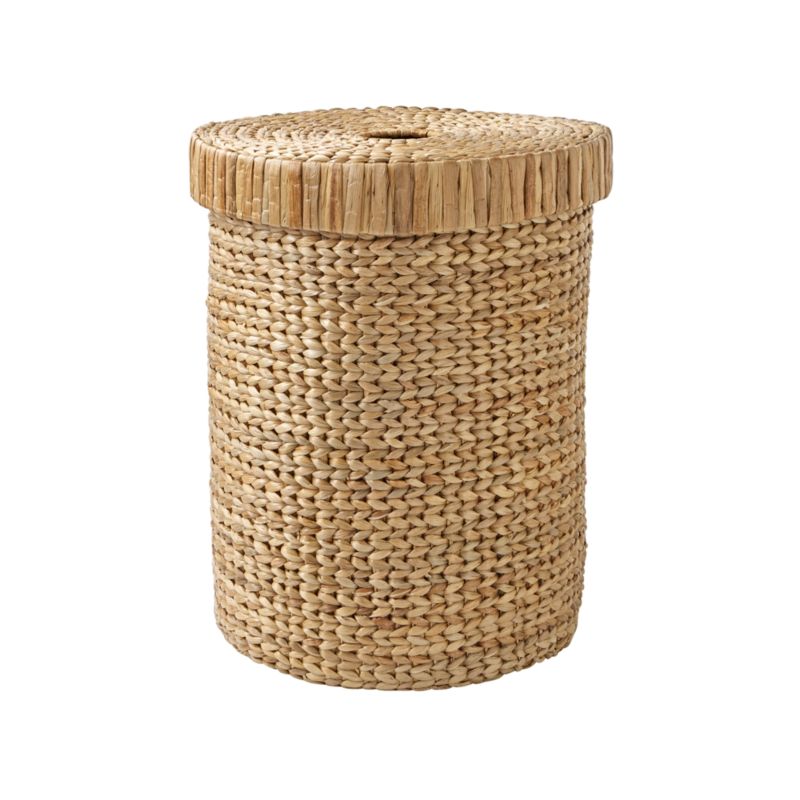 wicker clothes hamper with padded lid