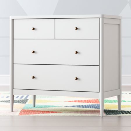 Kids Hampshire White 4 Drawer Dresser Reviews Crate And Barrel