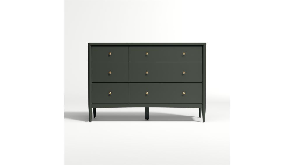 Kids Hampshire 6Drawer Olive Green Dresser + Reviews Crate and