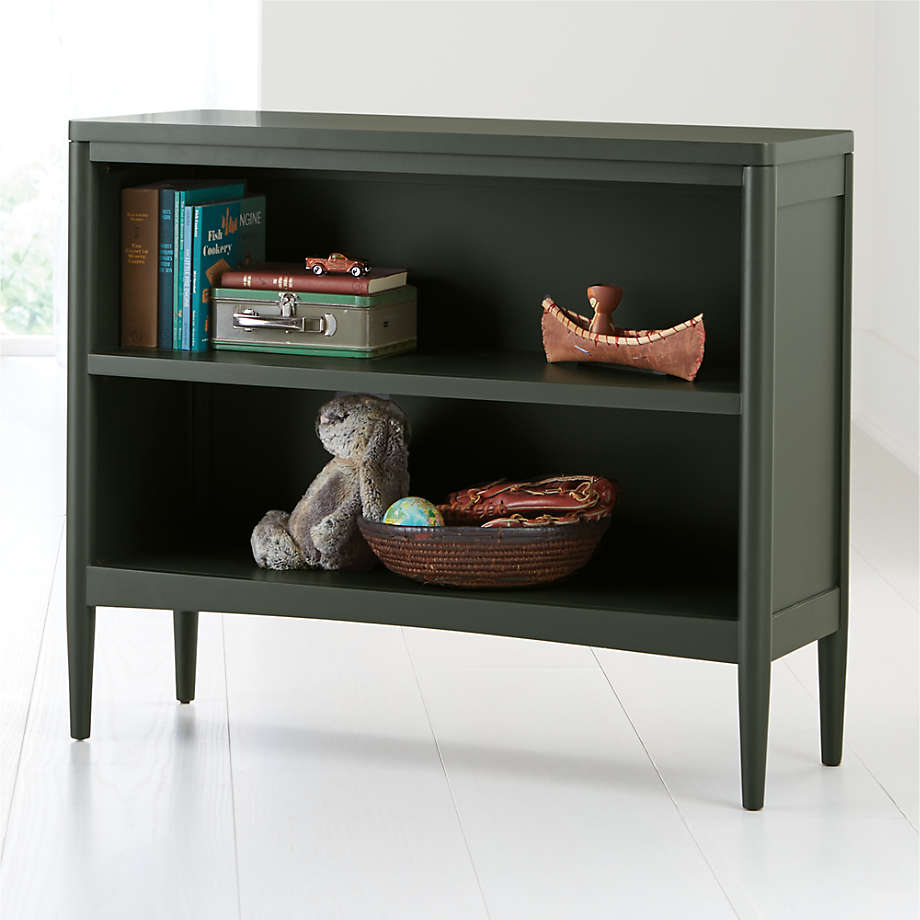 Hampshire Small Olive Green Bookcase + Reviews Crate and Barrel