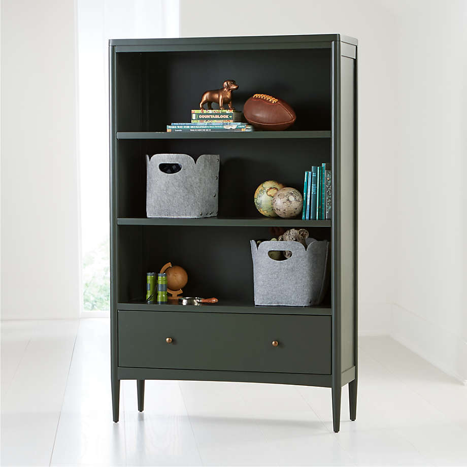 Hampshire Tall Olive Green Bookcase + Reviews Crate and Barrel Canada