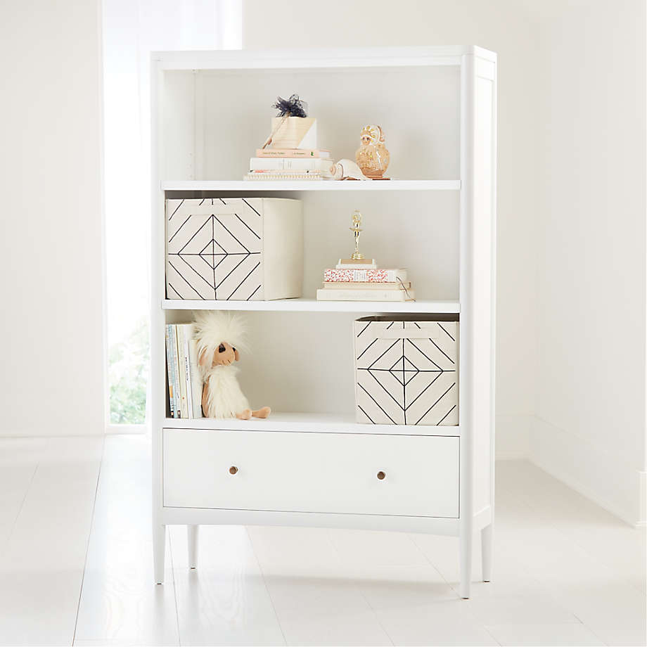 Hampshire Tall White Bookcase + Reviews Crate and Barrel Canada
