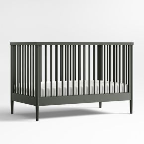 Image of Hampshire Olive Green Wood Convertible Crib