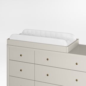 Image of Hampshire Cozy Grey Wood Baby Changing Table Topper
