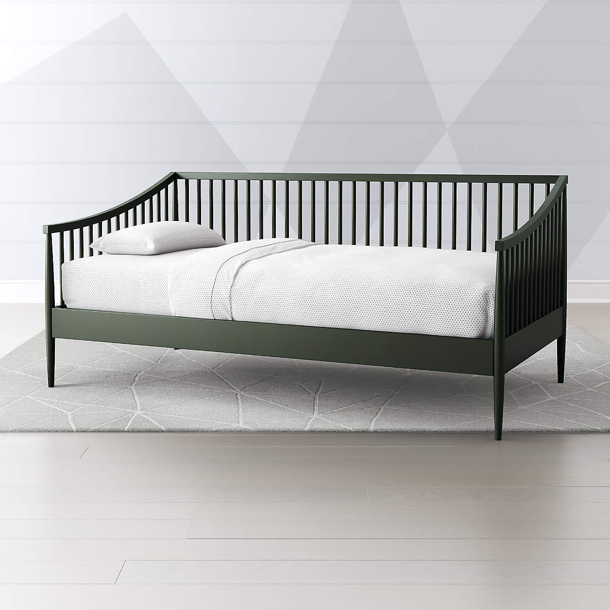 Hampshire Spindle Olive Green Daybed Crate and Barrel