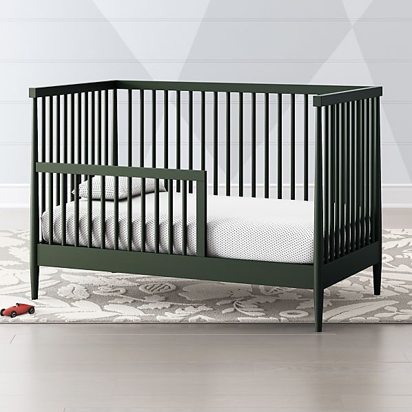 dark green crib skirt