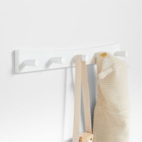 Image of Hampshire White Wood Kids Wall Hooks