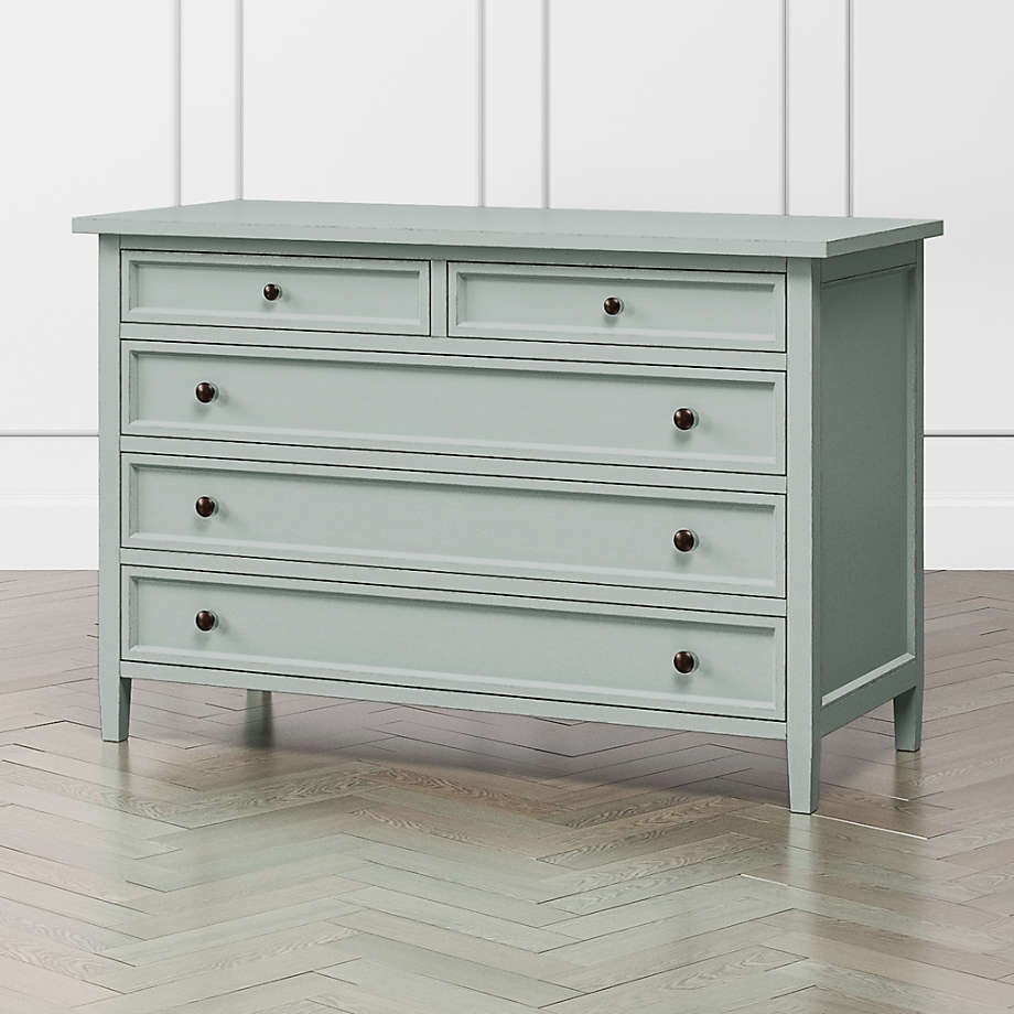 Harbor Blue Grey 5Drawer Dresser + Reviews Crate and Barrel Canada