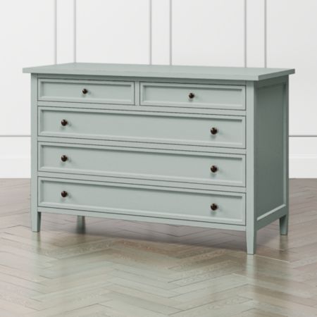 Harbor Blue Grey 5 Drawer Dresser Reviews Crate And Barrel