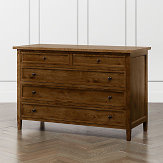 Dovetail Furniture Crate And Barrel Harbor Nero Noce 5 Drawer Dresser