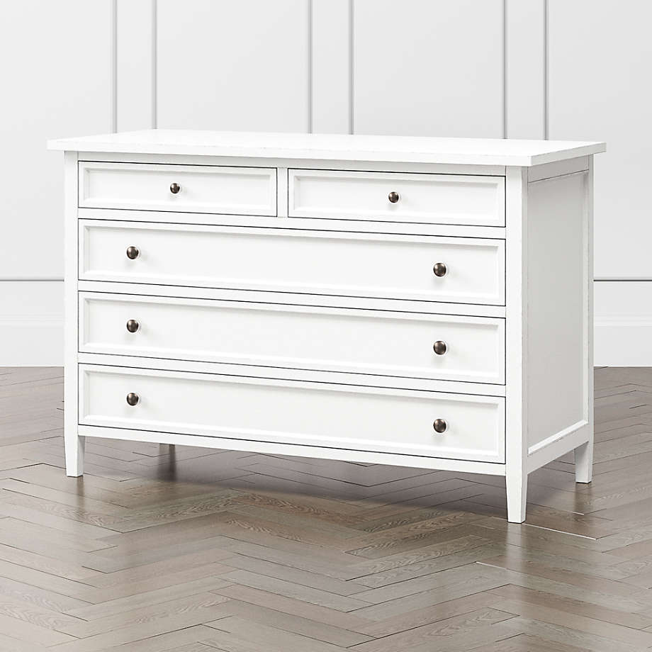 Harbor White 5Drawer Dresser + Reviews Crate and Barrel Canada