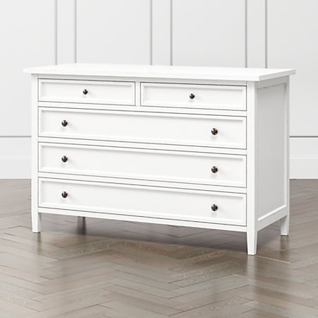 Harbor White 5 Drawer Dresser Reviews Crate And Barrel