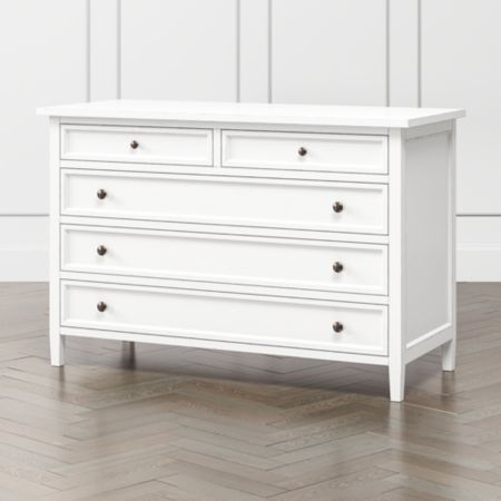Harbor White 5 Drawer Dresser Reviews Crate And Barrel Canada