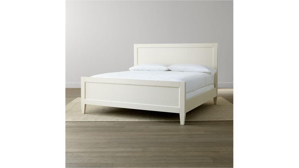 Harbor White King Bed Crate and Barrel