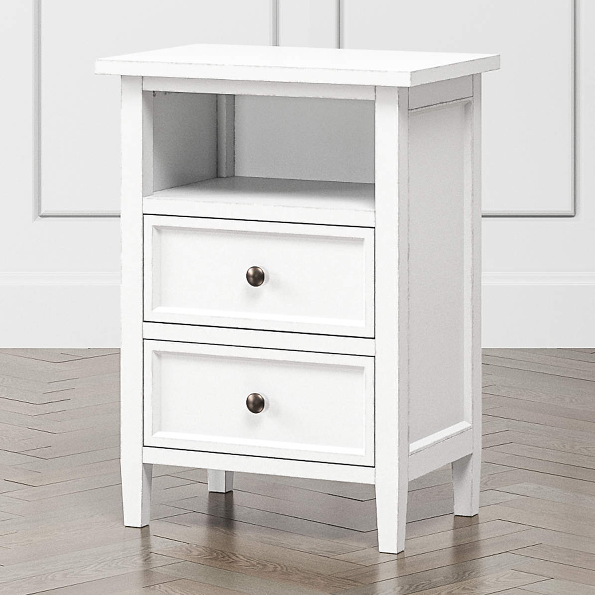 Harbor White 2 Drawer Nightstand Crate And Barrel