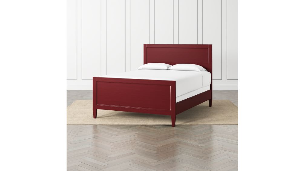 Harbor Red Queen Bed + Reviews Crate and Barrel