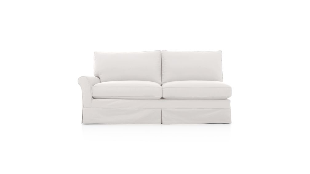 Harborside Slipcovered Left Arm Sofa Crate and Barrel