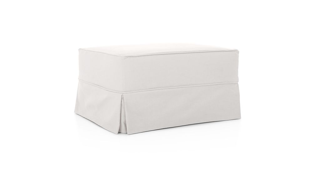 Harborside Slipcovered Ottoman Reviews Crate And Barrel