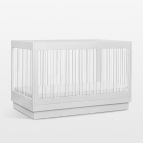 Image of Babyletto Harlow White Acrylic 3-in-1 Convertible Crib