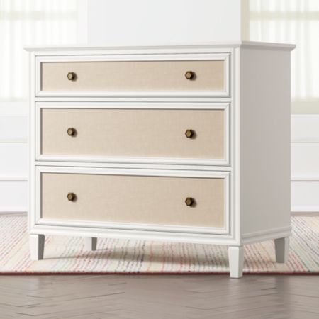 Harmony White Upholstered Dresser Reviews Crate And Barrel