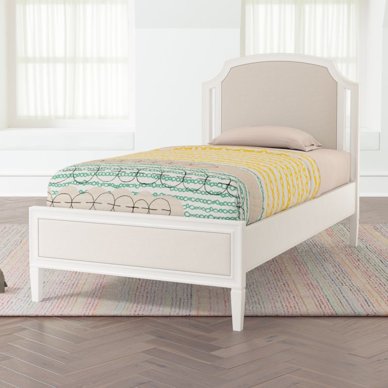 Harmony Upholstered Twin Bed + Reviews Crate and Barrel