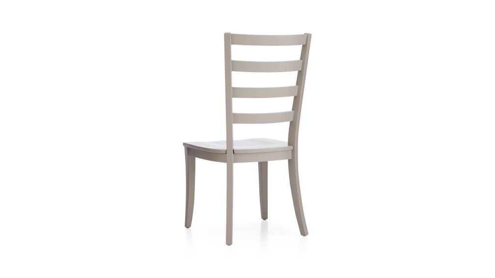 Harper Dove Grey Ladder Back Dining Chair Crate and Barrel