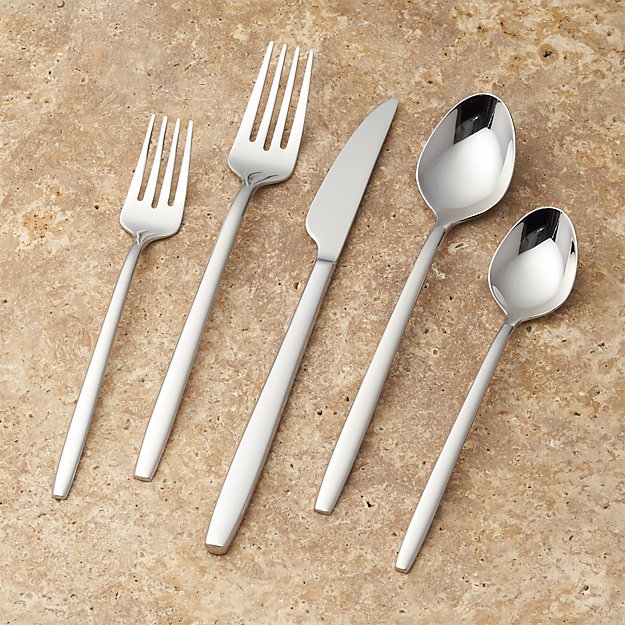 Harper Mirror 20Piece Flatware Set Crate and Barrel