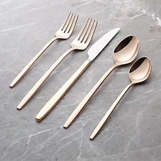 Harper Rose Gold 20-Piece Flatware Set