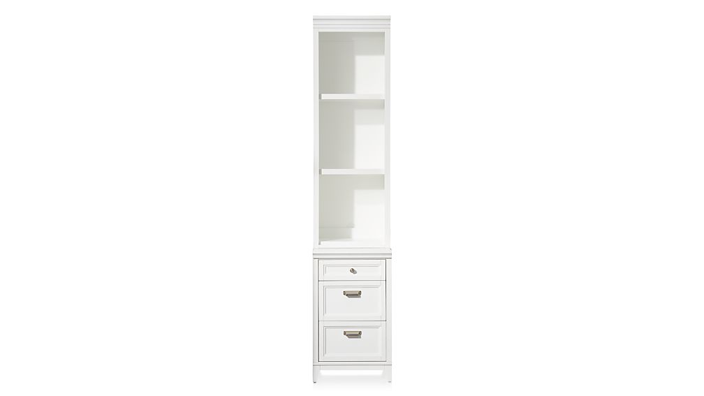 Harrison 18" White Bookcase with 3Drawer Base Crate and Barrel