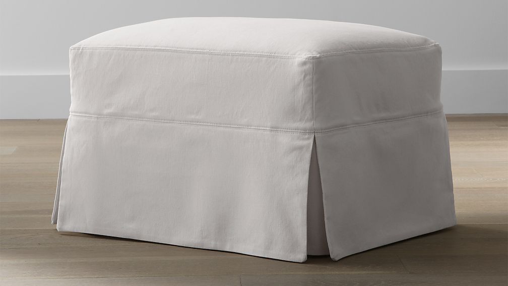 Slipcover Only for Hathaway Ottoman + Reviews Crate and Barrel