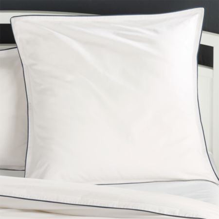 Haven Euro Black Percale Pillow Sham Reviews Crate And Barrel