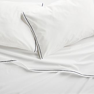 100 Cotton Sheets Crate And Barrel Haven Full Blue Percale Sheet Set
